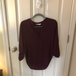 Maroon dress shirt